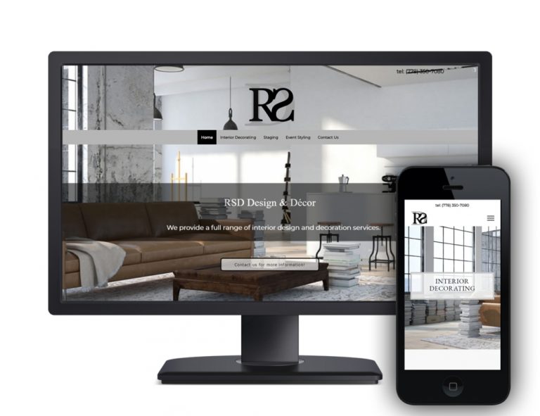 Interior design company web design