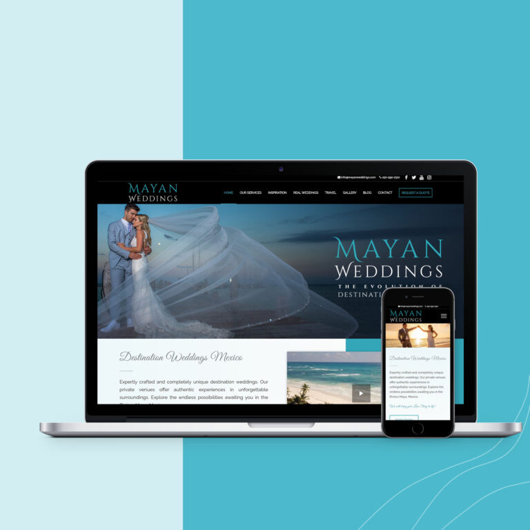 mayan weddings website design